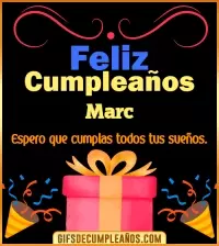 GIF Mensaje de cumpleaños Marc